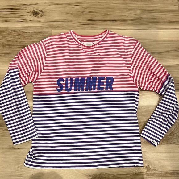 United Colors of Benetton Striped Long Sleeve Shirt Women’s Medium - Picture 1 of 6